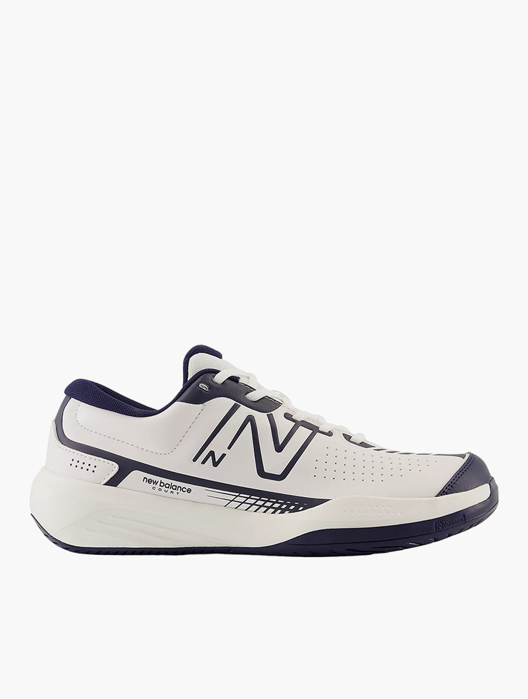 MyRunway Shop New Balance White & Navy 696v5 Court Shoes for Men from
